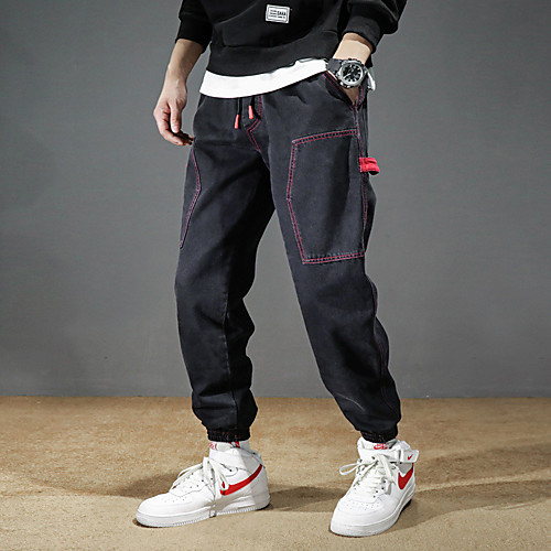 Men's Stylish Sporty Casual / Sporty Streetwear Comfort Daily Sports Jogger Pants Jeans Trousers Pants Patchwork Full Length Drawstring Pocket Elastic Drawstring Design Black
Men's Stylish Sporty Casual / Sporty Streetwear Comfort Daily Sports Jogger Pants Jeans Trousers Pants Patchwork Full Length Drawstring Pocket Elastic Drawstring Design Black