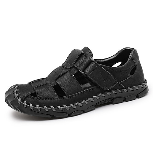 Men's Sandals Flat Sandals Comfort Shoes Leather Sandals Casual Daily Beach Leather Breathable Handmade Non-slipping Gray Black Brown Spring Summer
Men's Sandals Flat Sandals Comfort Shoes Leather Sandals Casual Daily Beach Leather Breathable Handmade Non-slipping Gray Black Brown Spring Summer