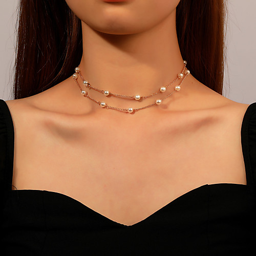 Women's Necklace Retro Simple Fashion Vintage European Imitation Pearl Alloy Silver Gold 70 cm Necklace Jewelry 1pc For Party Evening Street Prom Birthday Party Festival
Women's Necklace Retro Simple Fashion Vintage European Imitation Pearl Alloy Silver Gold 70 cm Necklace Jewelry 1pc For Party Evening Street Prom Birthday Party Festival