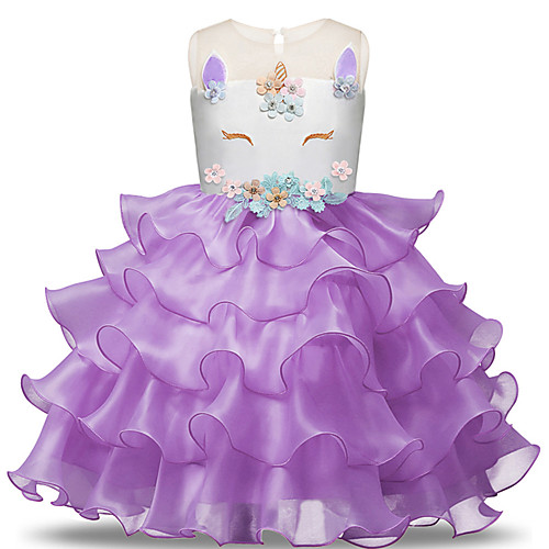 Princess Unicorn Cosplay Costume Masquerade Flower Girl Dress Girls' Movie Cosplay Vacation Christmas Purple Blue Dress Christmas Halloween Children's Day Polyester / Cotton
Princess Unicorn Cosplay Costume Masquerade Flower Girl Dress Girls' Movie Cosplay Vacation Christmas Purple Blue Dress Christmas Halloween Children's Day Polyester / Cotton