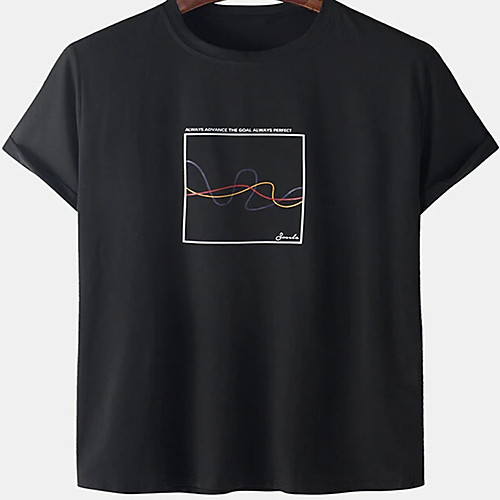 Men's Unisex Tee T shirt Hot Stamping Curve Letter Plus Size Print Short Sleeve Casual Tops Cotton Basic Designer Big and Tall Black
Men's Unisex Tee T shirt Hot Stamping Curve Letter Plus Size Print Short Sleeve Casual Tops Cotton Basic Designer Big and Tall Black