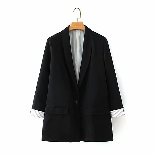 Women's Coat Daily Wear Fall Spring Long Coat V Neck Regular Fit Casual Jacket Solid Color Pocket Black
Women's Coat Daily Wear Fall Spring Long Coat V Neck Regular Fit Casual Jacket Solid Color Pocket Black