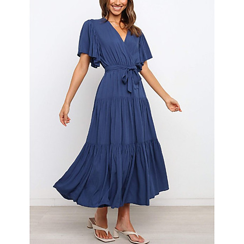 Women's Swing Dress Maxi long Dress Light Blue Watermelon Red ArmyGreen Blushing Pink Light Purple Dark Green Black Red Navy Blue Rose Red Short Sleeve Solid Color Spring Summer Casual 2021 S M L XL
Women's Swing Dress Maxi long Dress Light Blue Watermelon Red ArmyGreen Blushing Pink Light Purple Dark Green Black Red Navy Blue Rose Red Short Sleeve Solid Color Spring Summer Casual 2021 S M L XL