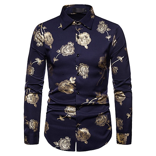 Men's Shirt Other Prints Graphic Rose Print Long Sleeve Party Tops Classic Retro White Black Navy Blue
Men's Shirt Other Prints Graphic Rose Print Long Sleeve Party Tops Classic Retro White Black Navy Blue