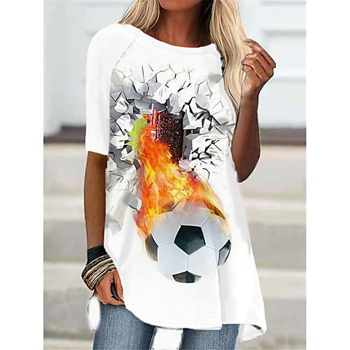 Women's T Shirt Dress Tee Dress Short Mini Dress Blue Yellow Gray White Red Light Blue Half Sleeve Print Letter Print Fall Summer Round Neck Casual Holiday 2021 S M L XL XXL 3XL
Women's T Shirt Dress Tee Dress Short Mini Dress Blue Yellow Gray White Red Light Blue Half Sleeve Print Letter Print Fall Summer Round Neck Casual Holiday 2021 S M L XL XXL 3XL