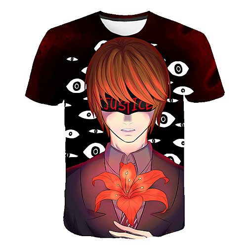Inspired by Death Note Cosplay Anime Cartoon 100% Polyester 3D Harajuku Graphic Kawaii T-shirt For Women's / Men's
Inspired by Death Note Cosplay Anime Cartoon 100% Polyester 3D Harajuku Graphic Kawaii T-shirt For Women's / Men's