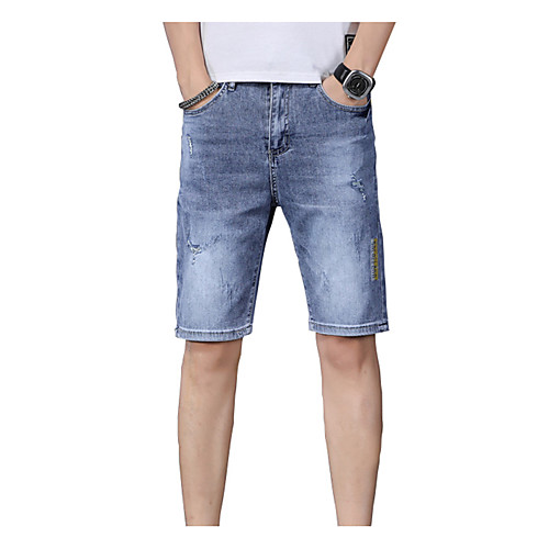 Men's Athleisure Breathable Outdoor Casual Daily Jeans Shorts Pants Patchwork Knee Length Print Blue
Men's Athleisure Breathable Outdoor Casual Daily Jeans Shorts Pants Patchwork Knee Length Print Blue