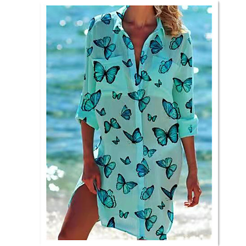 Women's Shirt Dress Short Mini Dress Blue White Black Long Sleeve Pattern Fall Spring Coats 2021 S M L XL XXL XXXL
Women's Shirt Dress Short Mini Dress Blue White Black Long Sleeve Pattern Fall Spring Coats 2021 S M L XL XXL XXXL