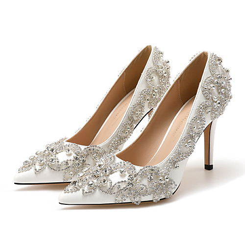 Women's Wedding Shoes Pumps Pointed Toe Faux Leather Rhinestone Solid Colored White
Women's Wedding Shoes Pumps Pointed Toe Faux Leather Rhinestone Solid Colored White