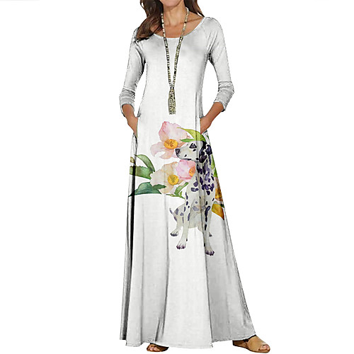 Women's A Line Dress Maxi long Dress Yellow Khaki Orange White Red Light Blue 3/4 Length Sleeve Print Color Block Abstract Print Fall Summer Round Neck Casual 2021 XS S M L XL XXL 3XL 4XL
Women's A Line Dress Maxi long Dress Yellow Khaki Orange White Red Light Blue 3/4 Length Sleeve Print Color Block Abstract Print Fall Summer Round Neck Casual 2021 XS S M L XL XXL 3XL 4XL