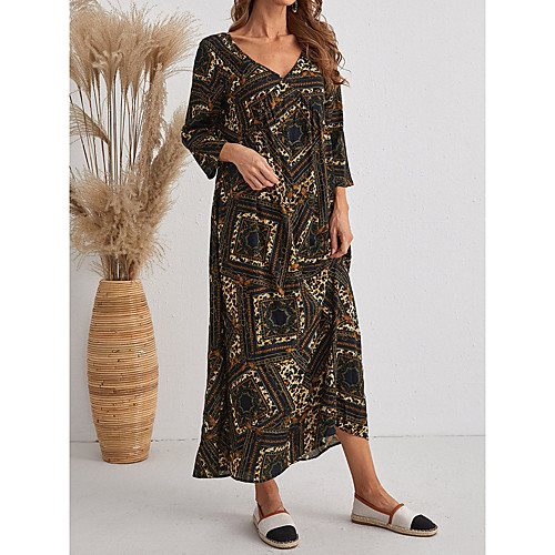 Women's Swing Dress Maxi long Dress Black Long Sleeve Print Spring Summer Casual Loose 2021 S M L XL 2XL
Women's Swing Dress Maxi long Dress Black Long Sleeve Print Spring Summer Casual Loose 2021 S M L XL 2XL