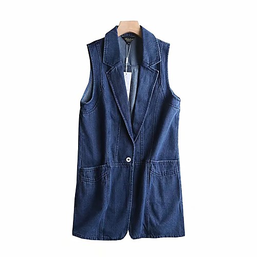 Women's Coat Casual / Daily Summer Regular Coat V Neck Regular Fit Casual Jacket Long Sleeve Solid Color Bell Bottom Blue / Cotton
Women's Coat Casual / Daily Summer Regular Coat V Neck Regular Fit Casual Jacket Long Sleeve Solid Color Bell Bottom Blue / Cotton