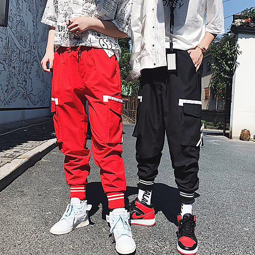 Men's Stylish Sporty Casual / Sporty Streetwear Comfort Daily Sports Jogger Pants Tactical Cargo Trousers Pants Stripe Full Length Drawstring Pocket Elastic Drawstring Design Print Red Black
Men's Stylish Sporty Casual / Sporty Streetwear Comfort Daily Sports Jogger Pants Tactical Cargo Trousers Pants Stripe Full Length Drawstring Pocket Elastic Drawstring Design Print Red Black