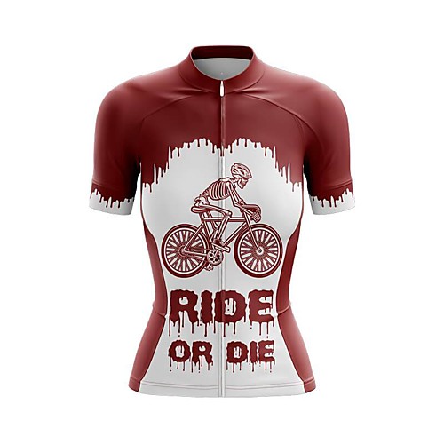 21Grams Women's Short Sleeve Cycling Jersey Summer Spandex Burgundy Skull Bike Top Mountain Bike MTB Road Bike Cycling Sports Clothing Apparel / Stretchy / Athleisure
21Grams Women's Short Sleeve Cycling Jersey Summer Spandex Burgundy Skull Bike Top Mountain Bike MTB Road Bike Cycling Sports Clothing Apparel / Stretchy / Athleisure