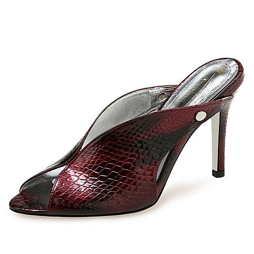 Women's Clogs & Mules Pumps Open Toe Faux Leather Color Block Burgundy Black Brown
Women's Clogs & Mules Pumps Open Toe Faux Leather Color Block Burgundy Black Brown