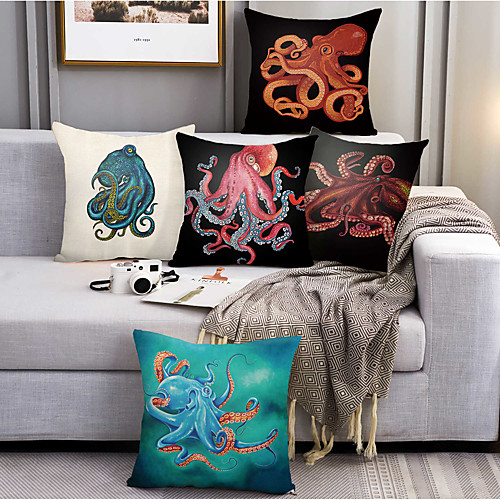 Octopus Double Side Cushion Cover 5PC Soft Decorative Square Throw Pillow Cover Cushion Case Pillowcase for Bedroom Livingroom Superior Quality Machine Washable Outdoor Cushion for Sofa Couch Bed Chair
Octopus Double Side Cushion Cover 5PC Soft Decorative Square Throw Pillow Cover Cushion Case Pillowcase for Bedroom Livingroom Superior Quality Machine Washable Outdoor Cushion for Sofa Couch Bed Chair