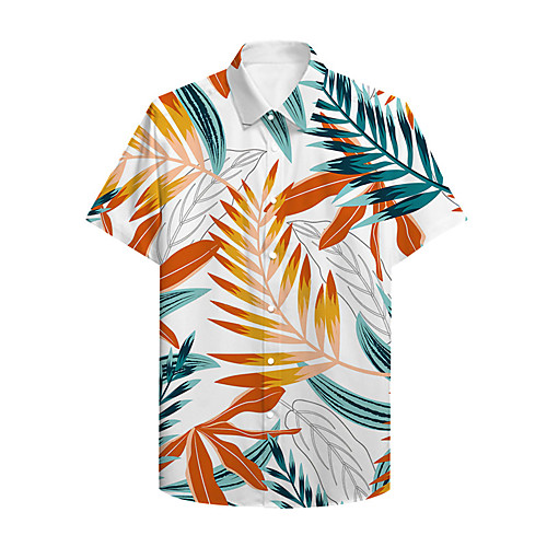 Men's Shirt 3D Print Leaves Plus Size 3D Print Button-Down Short Sleeve Casual Tops Casual Fashion Breathable Comfortable White / Sports
Men's Shirt 3D Print Leaves Plus Size 3D Print Button-Down Short Sleeve Casual Tops Casual Fashion Breathable Comfortable White / Sports