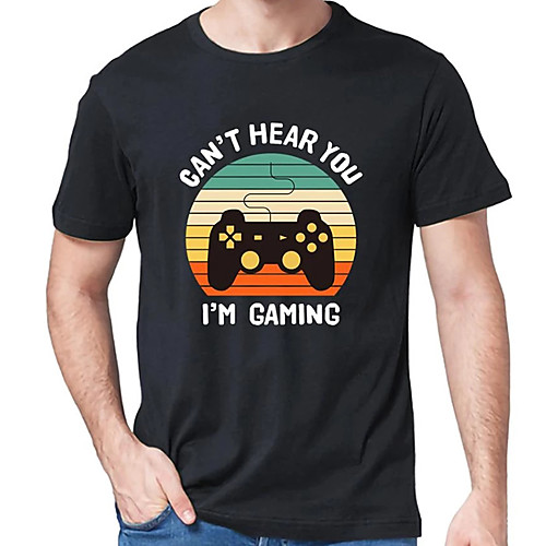 Men's Unisex Tee T shirt Hot Stamping Graphic Prints Game Console Letter Plus Size Print Short Sleeve Casual Tops Cotton Basic Designer Big and Tall Black
Men's Unisex Tee T shirt Hot Stamping Graphic Prints Game Console Letter Plus Size Print Short Sleeve Casual Tops Cotton Basic Designer Big and Tall Black