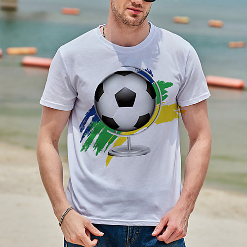 Men's Tee T shirt Shirt Hot Stamping Graphic Prints Football Print Short Sleeve Casual Tops Cotton Basic Designer Big and Tall White
Men's Tee T shirt Shirt Hot Stamping Graphic Prints Football Print Short Sleeve Casual Tops Cotton Basic Designer Big and Tall White
