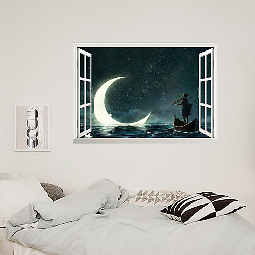 3D False Window Moon Music Girl Home Children's Room Background Decoration Can Be Removed Stickers
3D False Window Moon Music Girl Home Children's Room Background Decoration Can Be Removed Stickers