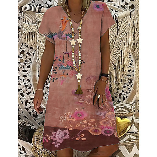 Women's T Shirt Dress Tee Dress Knee Length Dress Yellow Blushing Pink Light Green Short Sleeve Floral Print Print Spring Summer V Neck Casual Holiday 2021 S M L XL XXL 3XL
Women's T Shirt Dress Tee Dress Knee Length Dress Yellow Blushing Pink Light Green Short Sleeve Floral Print Print Spring Summer V Neck Casual Holiday 2021 S M L XL XXL 3XL