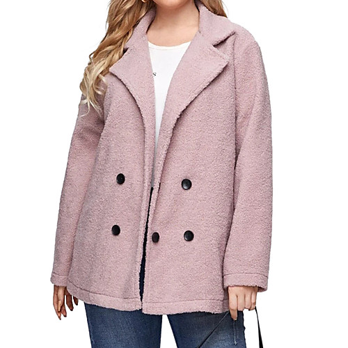 Women's Coat Daily Wear Fall Winter Long Coat V Neck Regular Fit Casual Jacket Solid Color Pocket Lotus color / Spring
Women's Coat Daily Wear Fall Winter Long Coat V Neck Regular Fit Casual Jacket Solid Color Pocket Lotus color / Spring