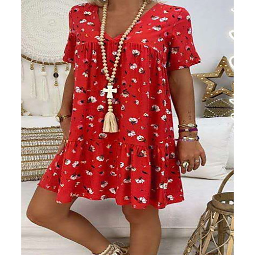 Women's A Line Dress Knee Length Dress Blue Yellow Red Short Sleeve Print Spring Summer Casual 2021 S M L XL XXL 3XL
Women's A Line Dress Knee Length Dress Blue Yellow Red Short Sleeve Print Spring Summer Casual 2021 S M L XL XXL 3XL