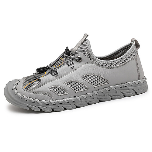 Men's Sneakers Crochet Sporty Look Leather Shoes Sporty Casual Roman Shoes Daily Outdoor Nappa Leather Mesh Breathable Handmade Non-slipping Booties / Ankle Boots Almond Gray Fall Summer
Men's Sneakers Crochet Sporty Look Leather Shoes Sporty Casual Roman Shoes Daily Outdoor Nappa Leather Mesh Breathable Handmade Non-slipping Booties / Ankle Boots Almond Gray Fall Summer