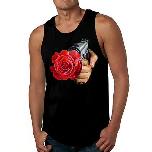 Men's Tank Top Undershirt 3D Print Graphic Prints Rose Print Sleeveless Daily Tops Casual Designer Big and Tall Black
Men's Tank Top Undershirt 3D Print Graphic Prints Rose Print Sleeveless Daily Tops Casual Designer Big and Tall Black