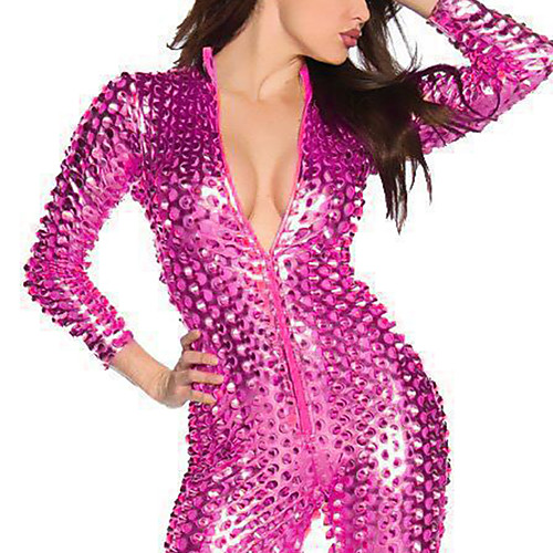 Women's Cut Out Super Sexy Uniforms & Cheongsams Bodysuits Nightwear Solid Colored Fuchsia / Silver / Gold S M L / Deep V / Shirt Collar
Women's Cut Out Super Sexy Uniforms & Cheongsams Bodysuits Nightwear Solid Colored Fuchsia / Silver / Gold S M L / Deep V / Shirt Collar