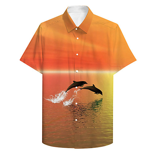 Men's Shirt 3D Print Scenery Dolphin Plus Size 3D Print Button-Down Short Sleeve Casual Tops Casual Fashion Breathable Comfortable Orange / Sports
Men's Shirt 3D Print Scenery Dolphin Plus Size 3D Print Button-Down Short Sleeve Casual Tops Casual Fashion Breathable Comfortable Orange / Sports