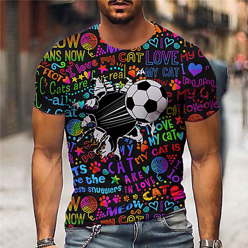 Men's Tee T shirt Shirt 3D Print Graphic Prints Football Print Short Sleeve Daily Tops Casual Designer Big and Tall Rainbow
Men's Tee T shirt Shirt 3D Print Graphic Prints Football Print Short Sleeve Daily Tops Casual Designer Big and Tall Rainbow