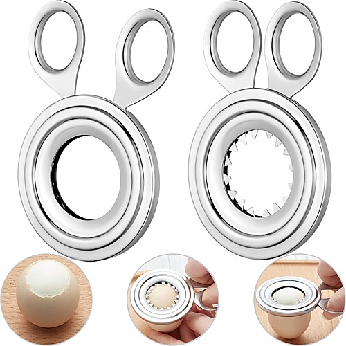 2 Pieces Egg Topper Cutter Set Stainless Steel Boiled Egg Cutter Cracker Egg Shell Scissors Opener for Kitchen Tool Supply
2 Pieces Egg Topper Cutter Set Stainless Steel Boiled Egg Cutter Cracker Egg Shell Scissors Opener for Kitchen Tool Supply