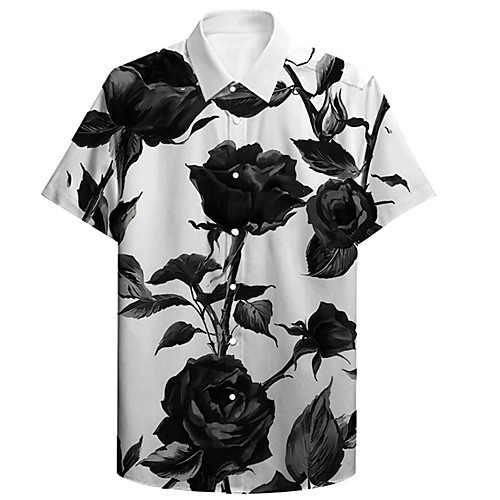 Men's Shirt 3D Print Floral Plus Size 3D Print Button-Down Short Sleeve Casual Tops Casual Fashion Breathable Comfortable White / Sports
Men's Shirt 3D Print Floral Plus Size 3D Print Button-Down Short Sleeve Casual Tops Casual Fashion Breathable Comfortable White / Sports
