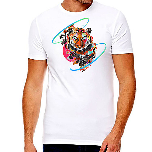 Men's Unisex Tee T shirt Hot Stamping Graphic Prints Tiger Plus Size Print Short Sleeve Casual Tops Cotton Basic Designer Big and Tall White
Men's Unisex Tee T shirt Hot Stamping Graphic Prints Tiger Plus Size Print Short Sleeve Casual Tops Cotton Basic Designer Big and Tall White