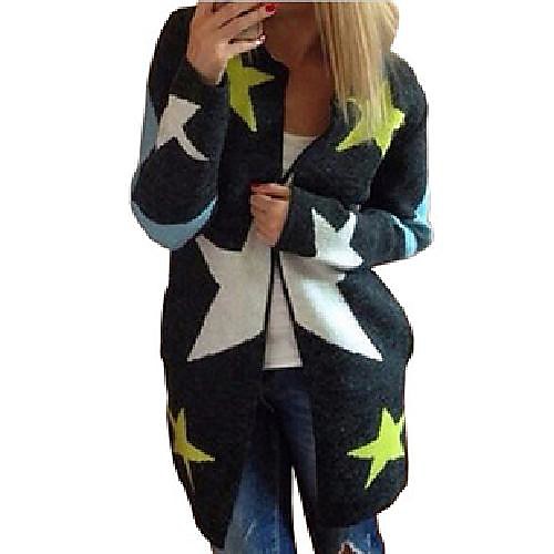 Women's Plaid / Check Pullover Long Sleeve Sweater Cardigans Round Neck Dark Gray
Women's Plaid / Check Pullover Long Sleeve Sweater Cardigans Round Neck Dark Gray