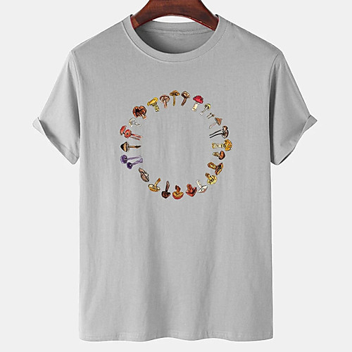 Men's Unisex Tee T shirt Hot Stamping Graphic Prints Mushroom Plus Size Print Short Sleeve Casual Tops Cotton Basic Designer Big and Tall White Light gray
Men's Unisex Tee T shirt Hot Stamping Graphic Prints Mushroom Plus Size Print Short Sleeve Casual Tops Cotton Basic Designer Big and Tall White Light gray