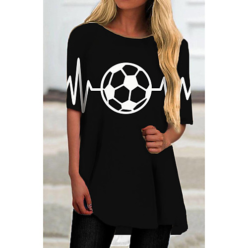 Women's T Shirt Dress Tee Dress Short Mini Dress Black Half Sleeve Print Print Fall Summer Round Neck Casual Holiday 2021 S M L XL XXL 3XL
Women's T Shirt Dress Tee Dress Short Mini Dress Black Half Sleeve Print Print Fall Summer Round Neck Casual Holiday 2021 S M L XL XXL 3XL