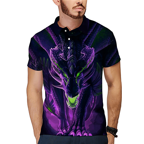 Men's Golf Shirt Tennis Shirt 3D Print Monster Button-Down Short Sleeve Street Tops Casual Fashion Cool Purple / Sports
Men's Golf Shirt Tennis Shirt 3D Print Monster Button-Down Short Sleeve Street Tops Casual Fashion Cool Purple / Sports
