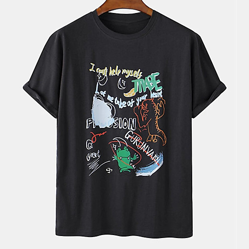 Men's Unisex Tee T shirt Hot Stamping Cartoon Graphic Prints Graffiti Plus Size Print Short Sleeve Casual Tops Cotton Basic Designer Big and Tall White Black Dark Gray
Men's Unisex Tee T shirt Hot Stamping Cartoon Graphic Prints Graffiti Plus Size Print Short Sleeve Casual Tops Cotton Basic Designer Big and Tall White Black Dark Gray