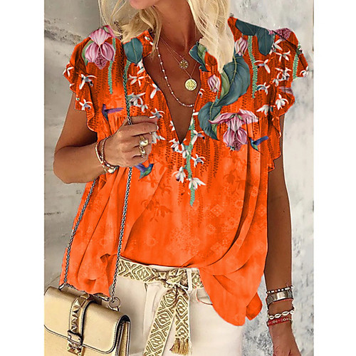 Women's Beach Blouse Tank Top Vest Flower Print V Neck Streetwear Boho Tops Loose Blue Purple Red
Women's Beach Blouse Tank Top Vest Flower Print V Neck Streetwear Boho Tops Loose Blue Purple Red