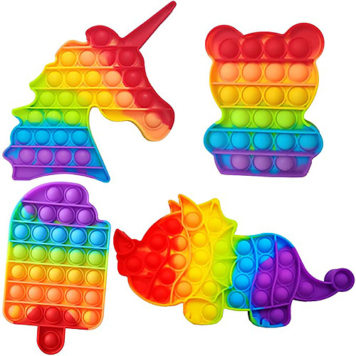 4 pcs Rainbow Fidget Pack Push Pop Bubble Fidget Sensory Toy Anti-Anxiety and Stress Relief Toy ADHD Autism Special Needs Sensory Toys for Kids Adults
4 pcs Rainbow Fidget Pack Push Pop Bubble Fidget Sensory Toy Anti-Anxiety and Stress Relief Toy ADHD Autism Special Needs Sensory Toys for Kids Adults