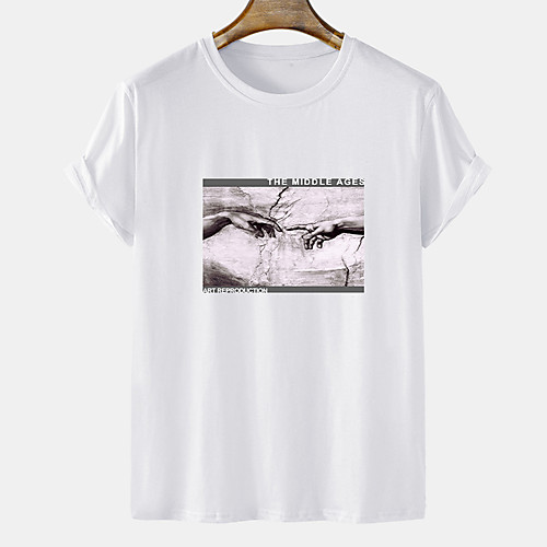 Men's Unisex Tee T shirt Hot Stamping Graphic Prints Hand Plus Size Short Sleeve Casual Tops Cotton Basic Designer Big and Tall White Khaki Gray
Men's Unisex Tee T shirt Hot Stamping Graphic Prints Hand Plus Size Short Sleeve Casual Tops Cotton Basic Designer Big and Tall White Khaki Gray