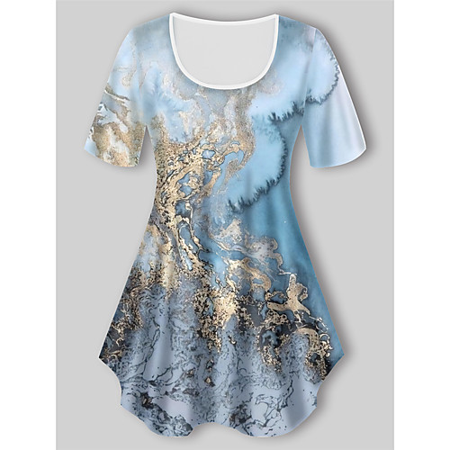 Women's Plus Size Tops T shirt Graphic Print Short Sleeve Crewneck Basic Spring Summer LightBlue Big Size XL XXL 3XL 4XL 5XL / Holiday
Women's Plus Size Tops T shirt Graphic Print Short Sleeve Crewneck Basic Spring Summer LightBlue Big Size XL XXL 3XL 4XL 5XL / Holiday