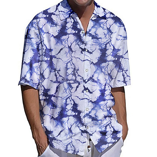 Men's Shirt 3D Print Crack Plus Size 3D Print Button-Down Short Sleeve Casual Tops Casual Fashion Breathable Comfortable Blue / Sports
Men's Shirt 3D Print Crack Plus Size 3D Print Button-Down Short Sleeve Casual Tops Casual Fashion Breathable Comfortable Blue / Sports