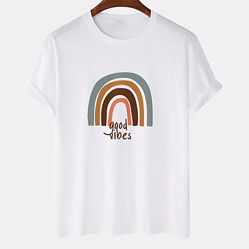 Men's Unisex Tee T shirt Hot Stamping Rainbow Graphic Prints Plus Size Print Short Sleeve Casual Tops Cotton Basic Designer Big and Tall White Black Khaki
Men's Unisex Tee T shirt Hot Stamping Rainbow Graphic Prints Plus Size Print Short Sleeve Casual Tops Cotton Basic Designer Big and Tall White Black Khaki