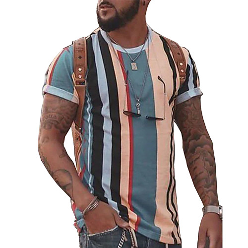Men's Tee T shirt Shirt 3D Print Striped Graphic Plus Size Short Sleeve Casual Tops Basic Designer Slim Fit Big and Tall White Blue
Men's Tee T shirt Shirt 3D Print Striped Graphic Plus Size Short Sleeve Casual Tops Basic Designer Slim Fit Big and Tall White Blue