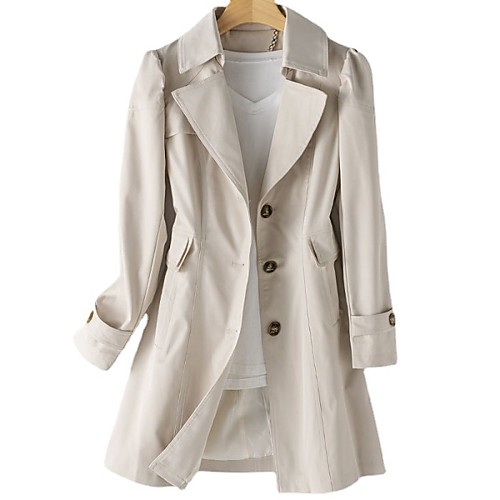 Women's Coat Dailywear Fall Spring Regular Coat Shirt Collar Regular Fit Casual Jacket Solid Color Pure Color Blushing Pink khaki
Women's Coat Dailywear Fall Spring Regular Coat Shirt Collar Regular Fit Casual Jacket Solid Color Pure Color Blushing Pink khaki