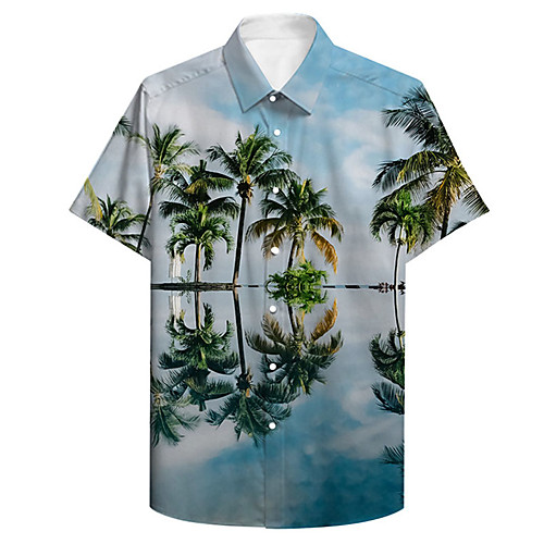 Men's Shirt 3D Print Scenery Coconut Tree Plus Size 3D Print Button-Down Short Sleeve Casual Tops Casual Fashion Breathable Comfortable Blue
Men's Shirt 3D Print Scenery Coconut Tree Plus Size 3D Print Button-Down Short Sleeve Casual Tops Casual Fashion Breathable Comfortable Blue