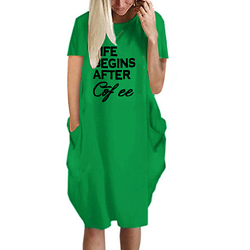 Women's T Shirt Dress Tee Dress Knee Length Dress Blue Yellow Fuchsia Gray Green White Black Short Sleeve Letter Spring Summer Round Neck Casual Oversized 2021 S M L XL XXL 3XL 4XL 5XL
Women's T Shirt Dress Tee Dress Knee Length Dress Blue Yellow Fuchsia Gray Green White Black Short Sleeve Letter Spring Summer Round Neck Casual Oversized 2021 S M L XL XXL 3XL 4XL 5XL